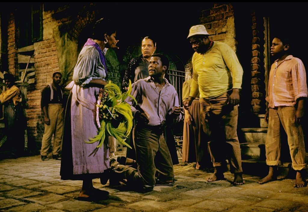 Scene from the set of 'Porgy and Bess,' 1959.