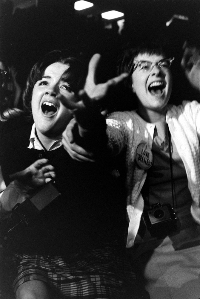 Fans at the first Beatles concert in America, Washington, DC, Feb. 11, 1964.