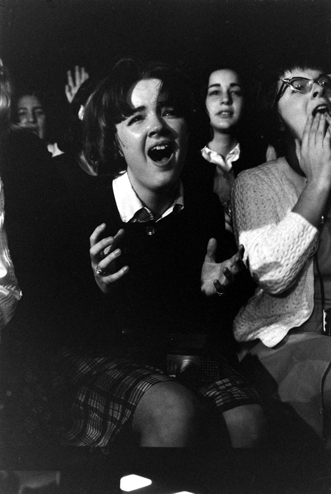 Fans at the first Beatles concert in America, Washington, DC, Feb. 11, 1964.