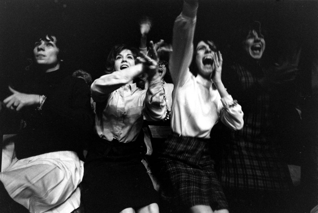 Fans at the first Beatles concert in America, Washington, DC, Feb. 11, 1964.