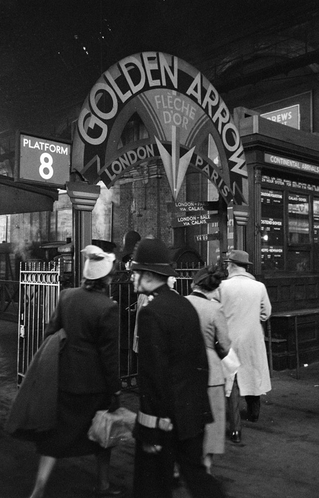 Train station along the route of the Simplon-Orient Express, 1950.