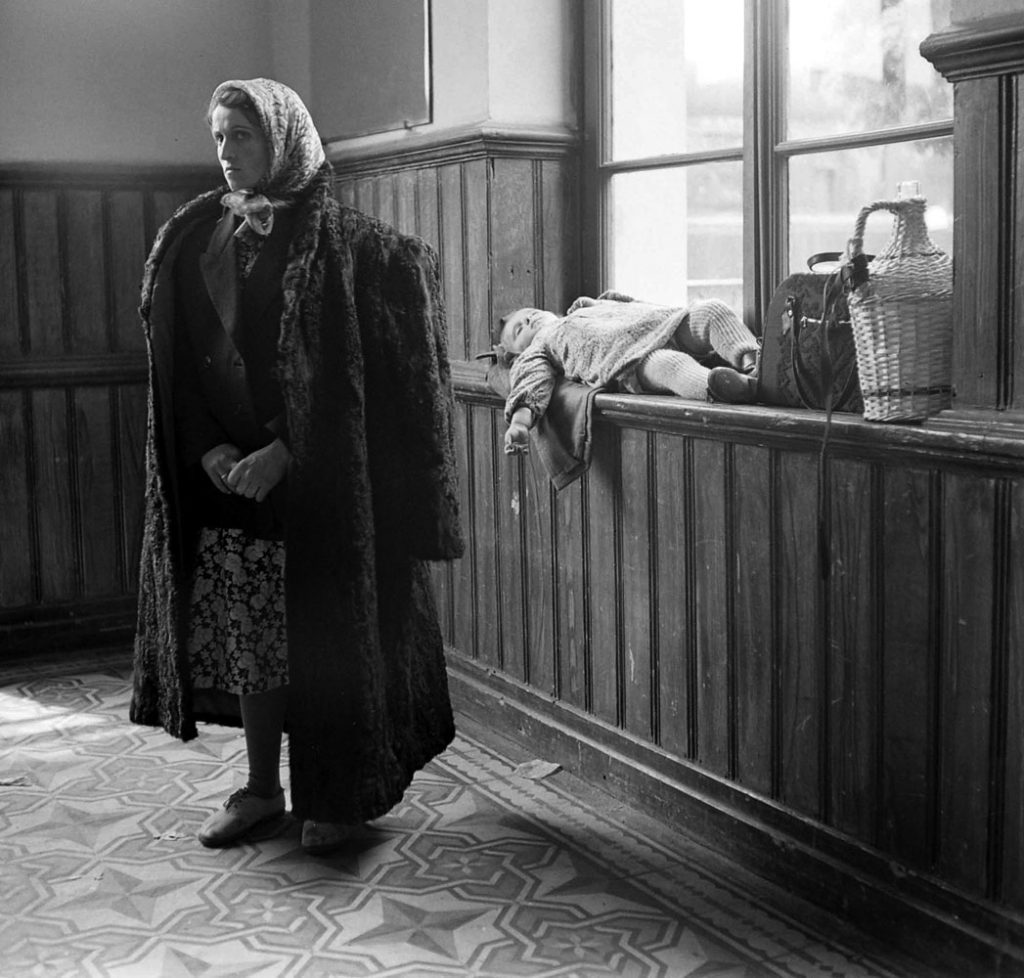 Train station along the route of the Simplon-Orient Express, 1950.