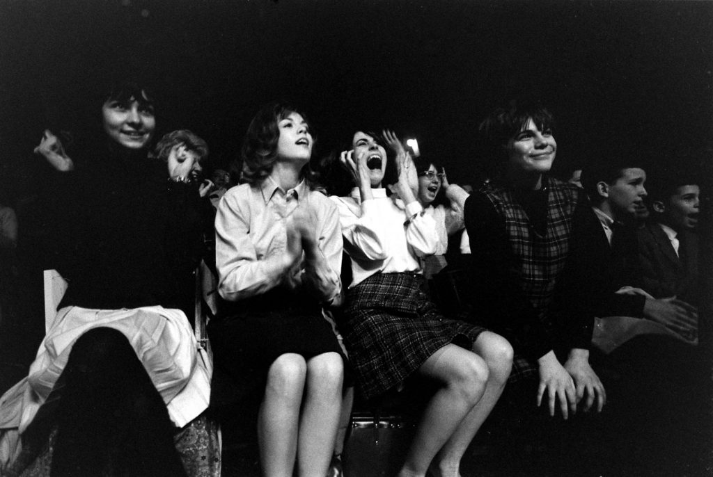 Fans at the first Beatles concert in America, Washington, DC, Feb. 11, 1964.