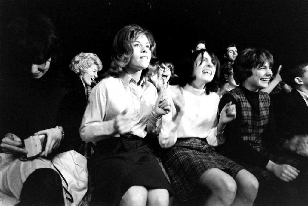 Fans at the first Beatles concert in America, Washington, DC, Feb. 11, 1964.