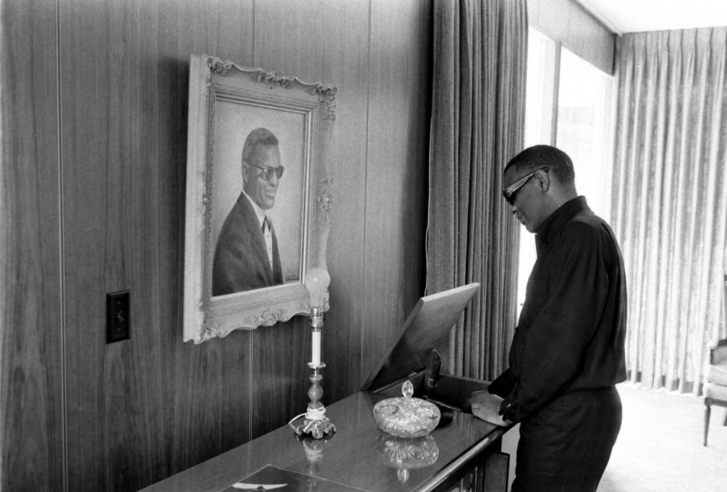 Ray Charles at home in Los Angeles, 1966.