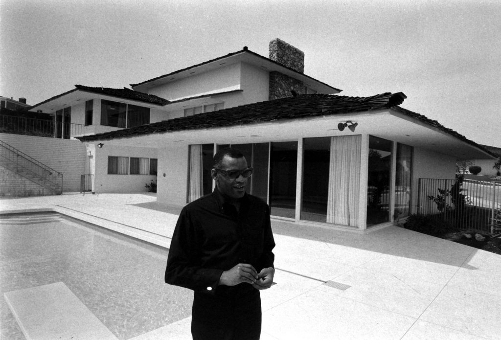 Ray Charles at home in Los Angeles, 1966.