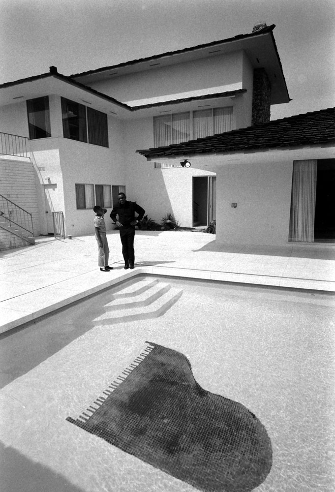 Ray Charles at home in Los Angeles, 1966.