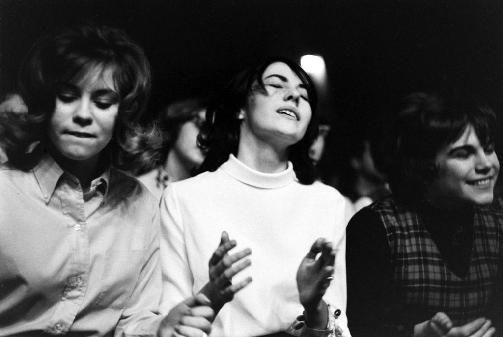 Fans at the first Beatles concert in America, Washington, DC, Feb. 11, 1964.