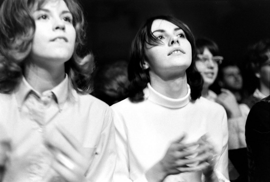 Fans at the first Beatles concert in America, Washington, DC, Feb. 11, 1964.