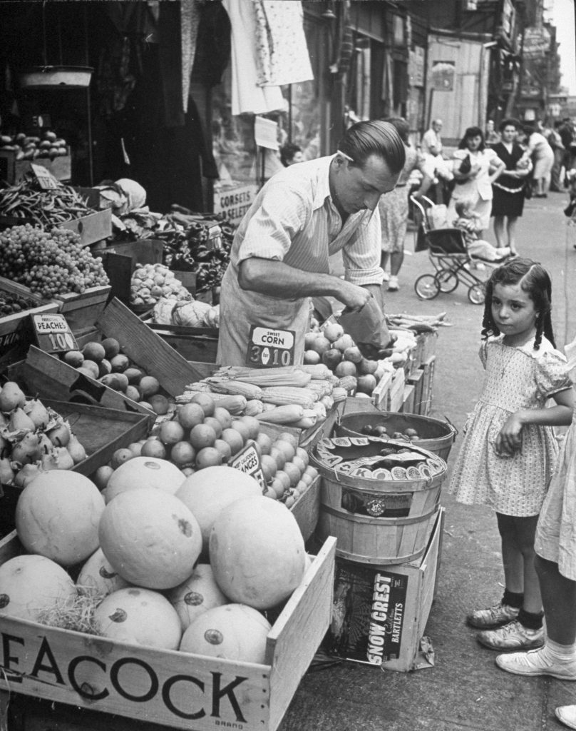 Moore Street near Graham Avenue, Brooklyn, 1946.