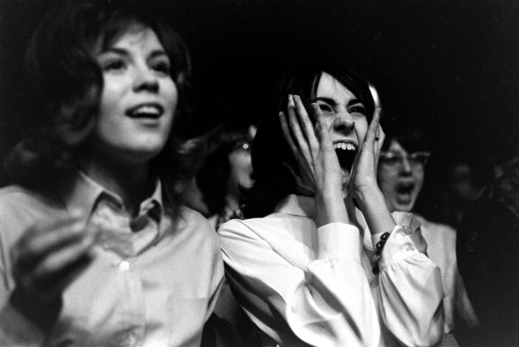 Fans at the first Beatles concert in America, Washington, DC, Feb. 11, 1964.