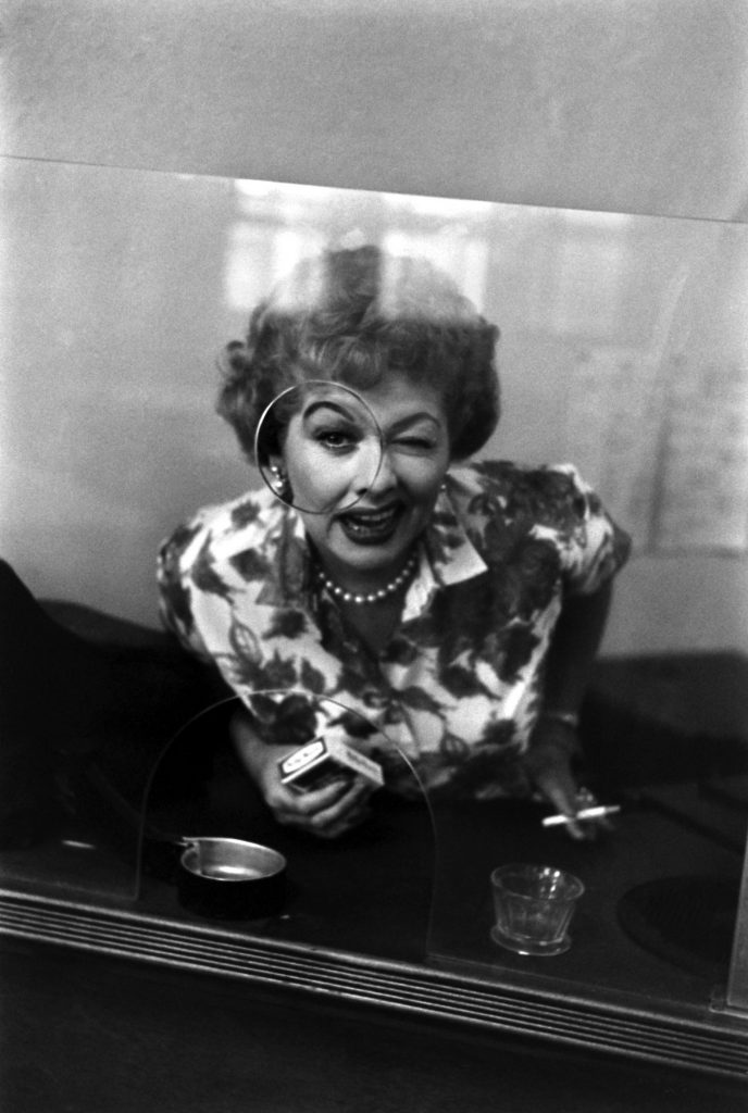 In 1958, on the set of The Lucy-Desi Comedy Hour, a collection of occasional, lavish specials that followed the adventures of the Ricardos and the Mertzes after I Love Lucy -- Lucille Ball does a comedy bit as a wisecracking clerk.