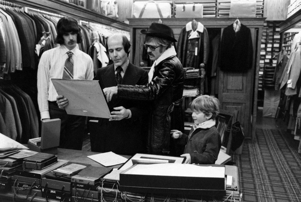 Robert Redford with his son, Jamie, in New York City, 1969.