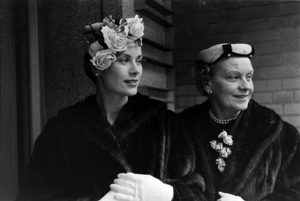 Grace Kelly with her mother, Margaret Majer Kelly, before leaving New York for Monaco in March 1956.