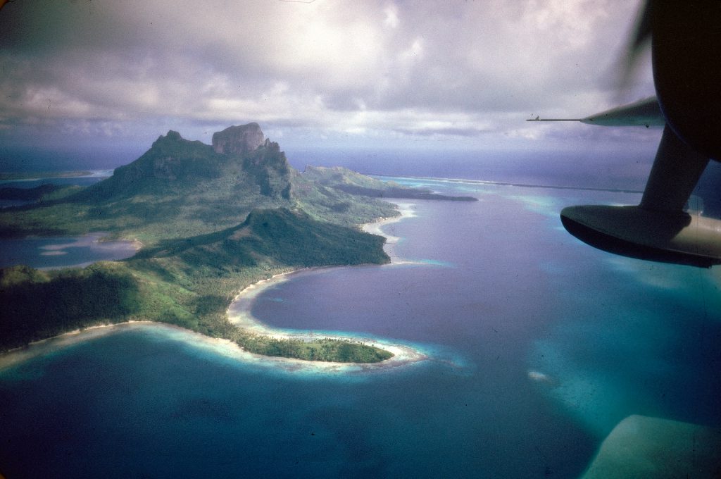 Bora Bora as the airborne author saw it.