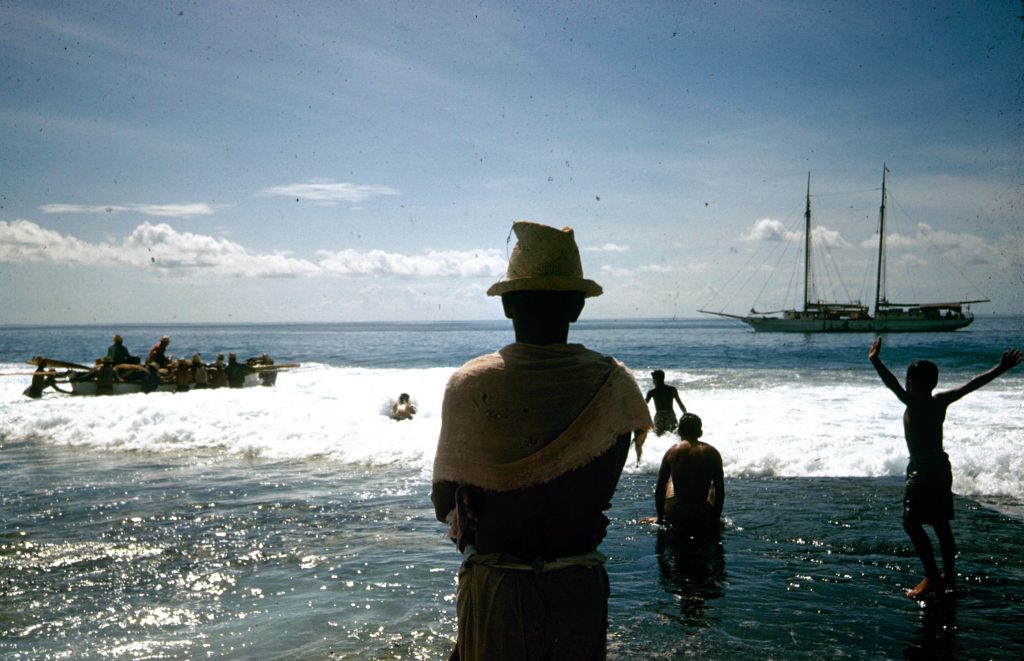 A fisherman looking out at the sea.