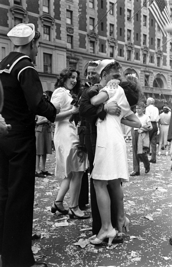 V-J Day celebrations in Times Square, August 14, 1945.