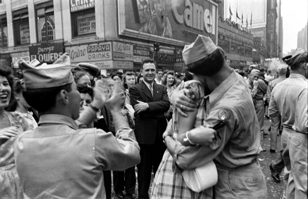 V-J Day celebrations in Times Square, August 14, 1945.