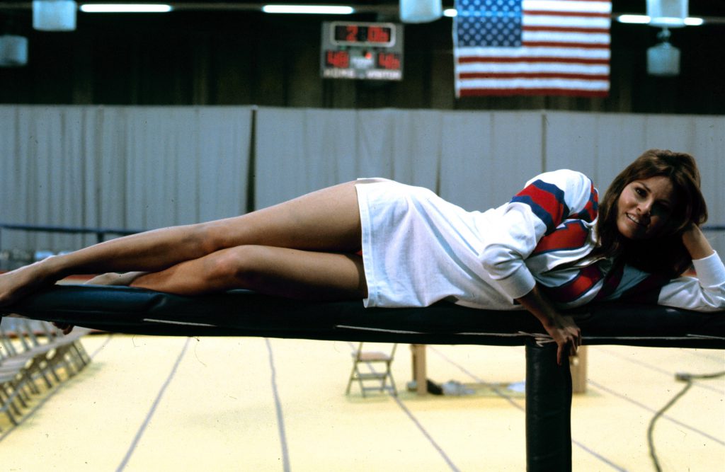 Raquel Welch on the set of Kansas City Bomber 1972