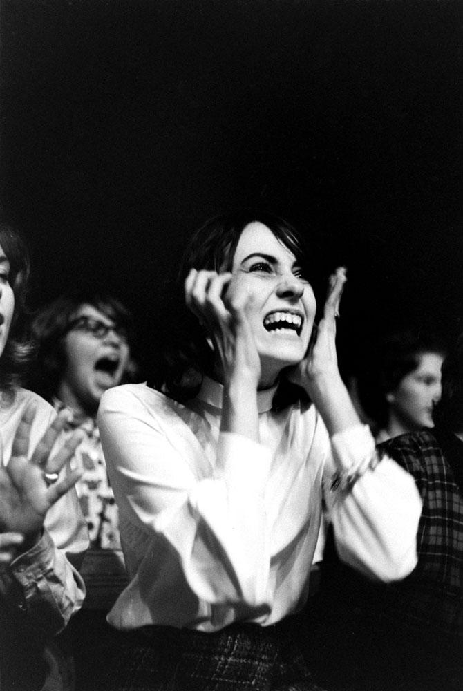 Fans at the first Beatles concert in America, Washington, DC, Feb. 11, 1964.