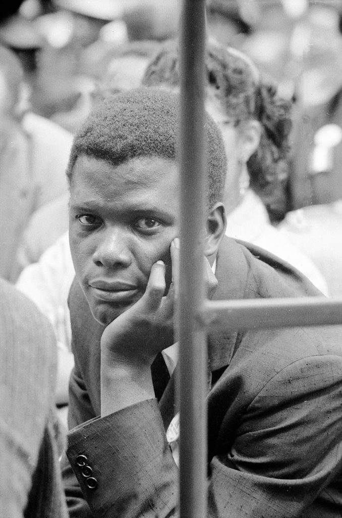 Sidney Poitier at the prayer pilgrimage in Washington D.C., 1957.