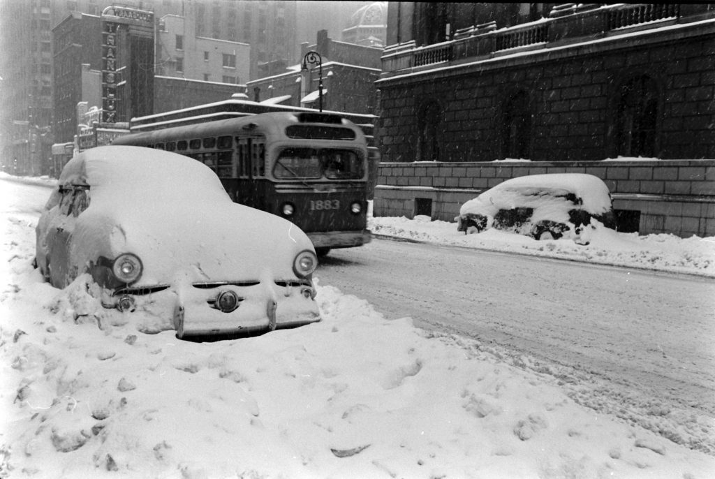 Blizzard in New York City, Mar. 18-19, 1956.