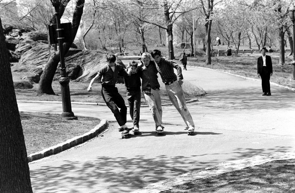 Skateboarding in New York City, 1965