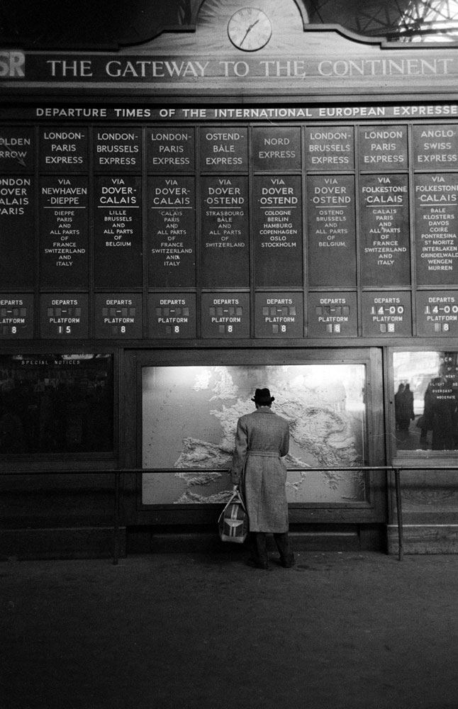 Train station along the route of the Simplon-Orient Express, 1950.