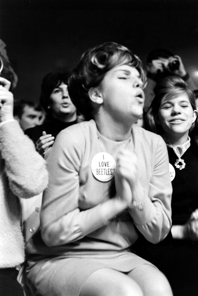 Fans at the first Beatles concert in America, Washington, DC, Feb. 11, 1964.