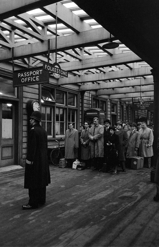 A train station along the route of the Simplon-Orient Express, 1950.