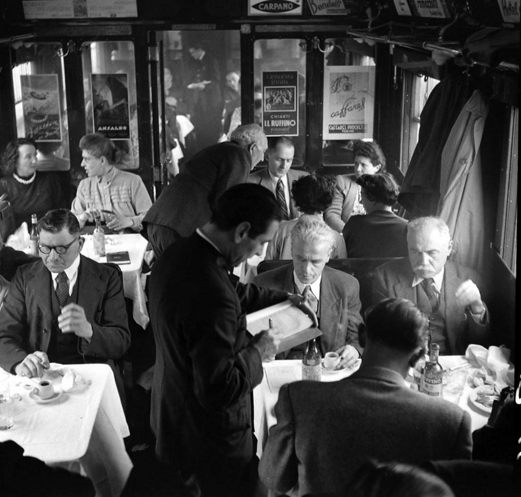 Aboard the Simplon-Orient Express, 1950.