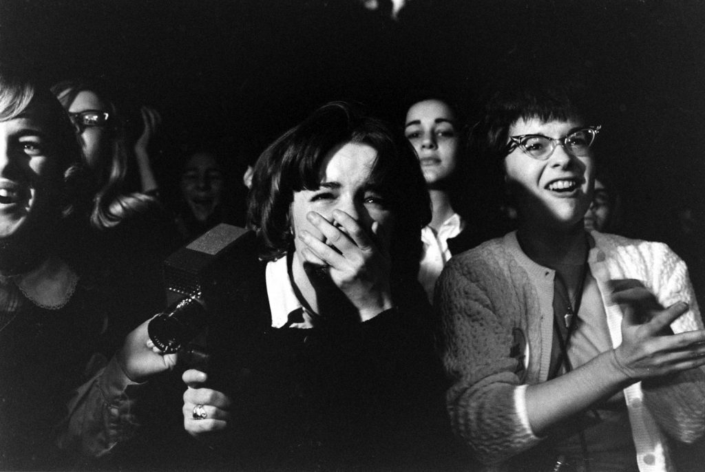 Fans at the first Beatles concert in America, Washington, DC, Feb. 11, 1964.