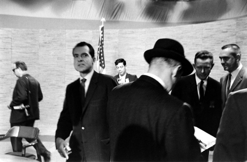 Photo of Richard Nixon made during the Kennedy-Nixon debates, 1960.