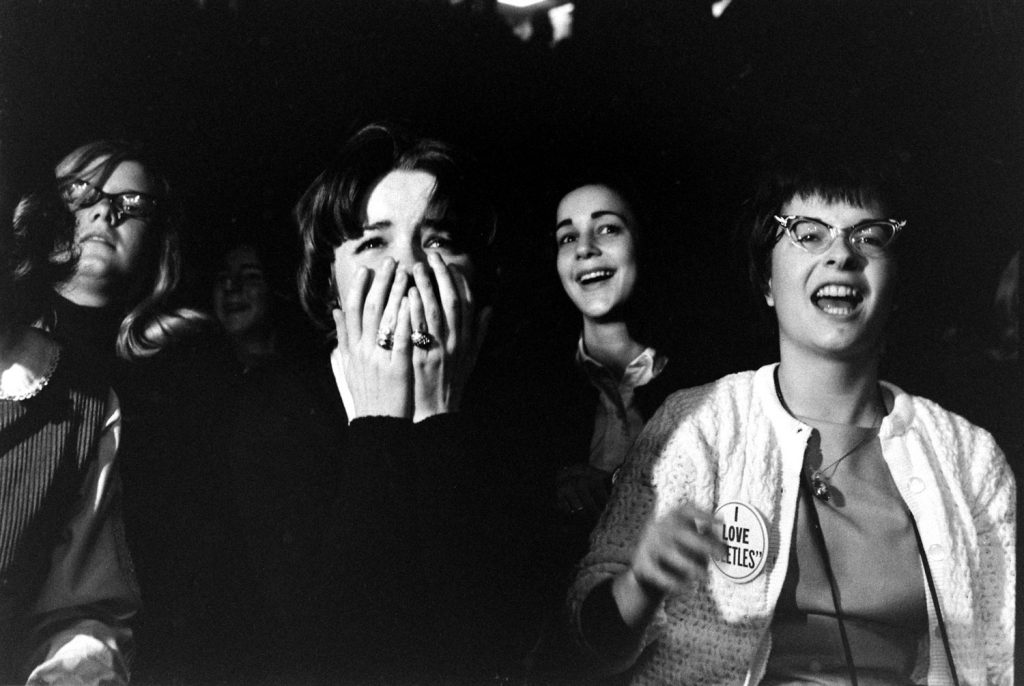 Fans at the first Beatles concert in America, Washington, DC, Feb. 11, 1964.