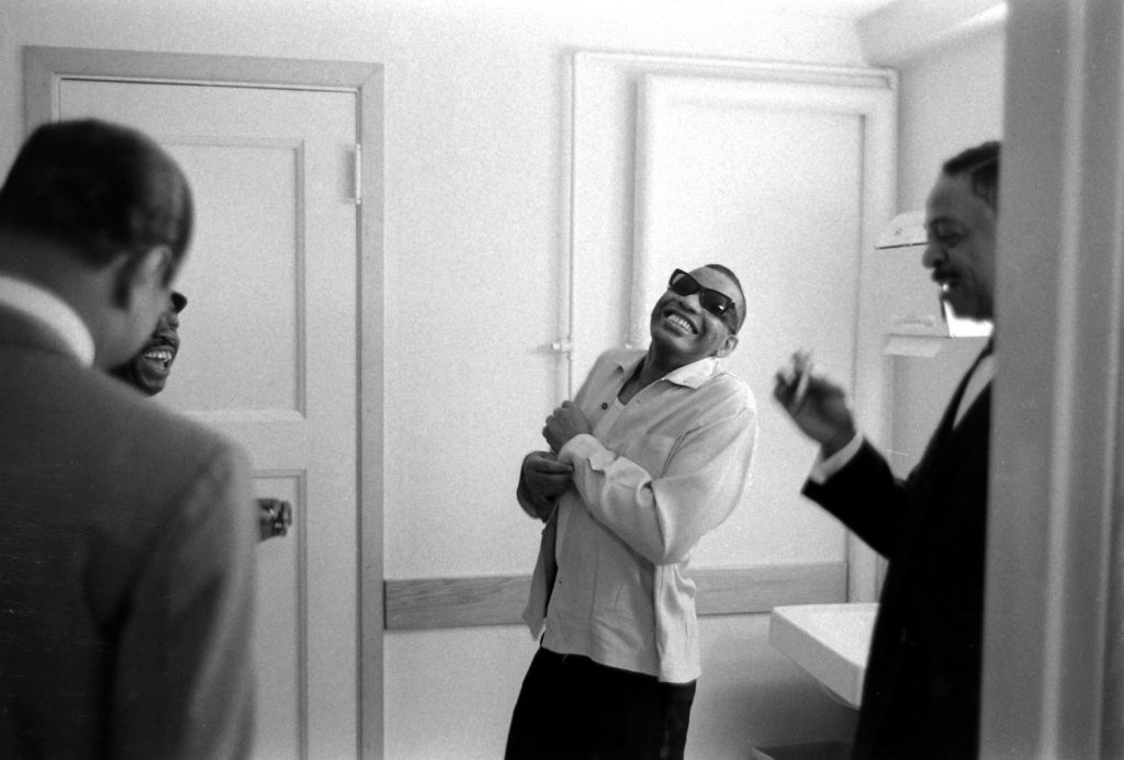 Ray Charles before a show, 1966.