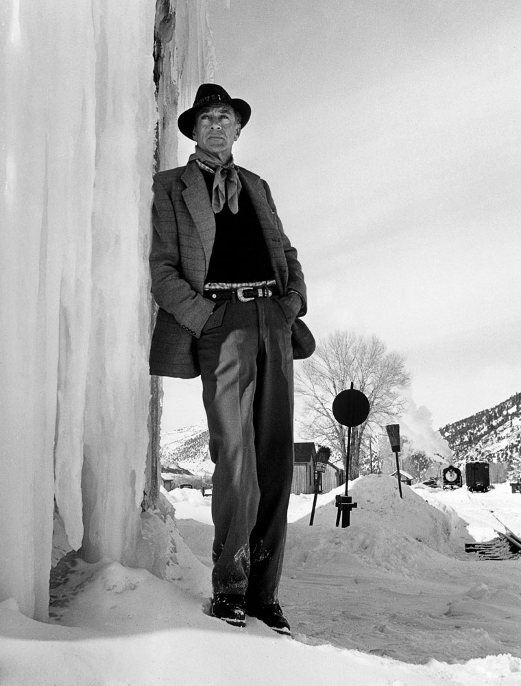 Film legend Gary Cooper in Aspen, Colo., in 1949