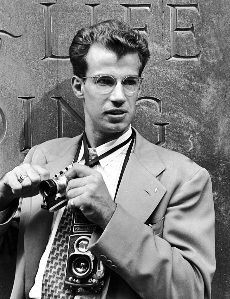 Photographer Anthony Linck outside the Time Life building. (Photo by William C. Shrout/The LIFE Picture Collection © Meredith Corporation)