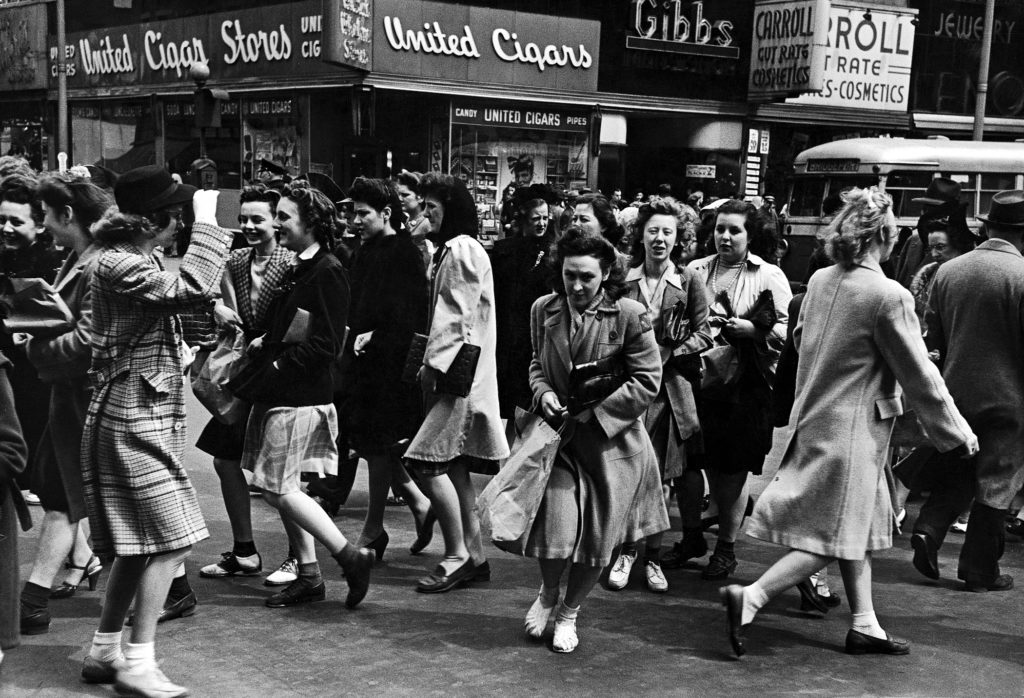 Street scene during business hours. (Photo by Peter Stackpole/The LIFE Picture Collection © Meredith Corporation)