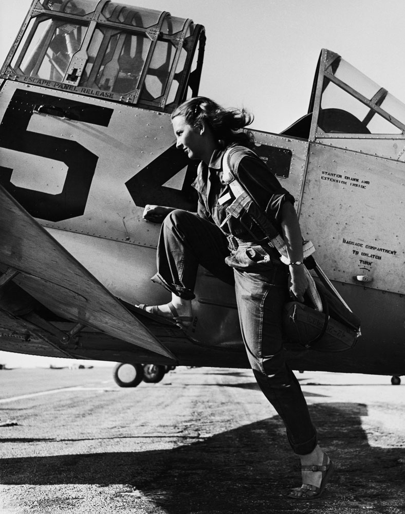 A pilot of the U.S. Women's Air Force Service at Avenger Field, Texas, in 1943.